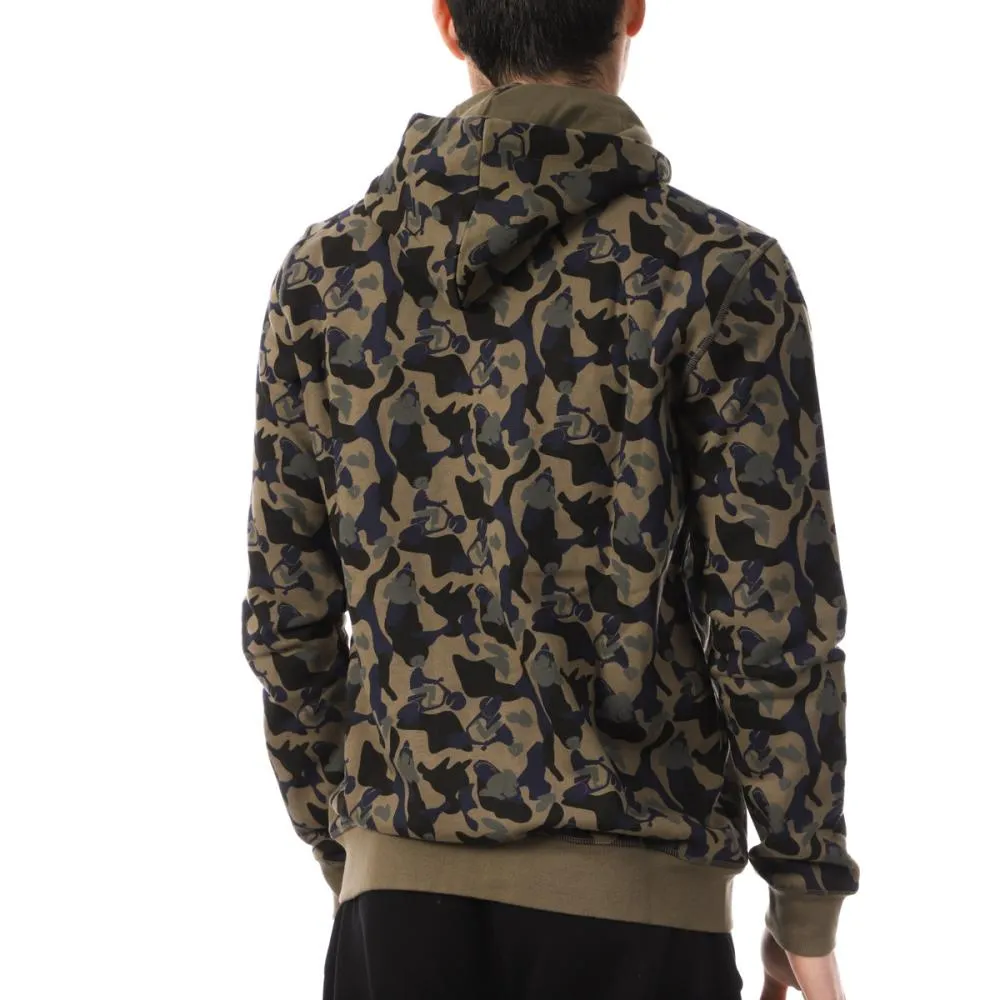 Sweat Zippé Kaki/Noir Homme Jott Mexico Camo