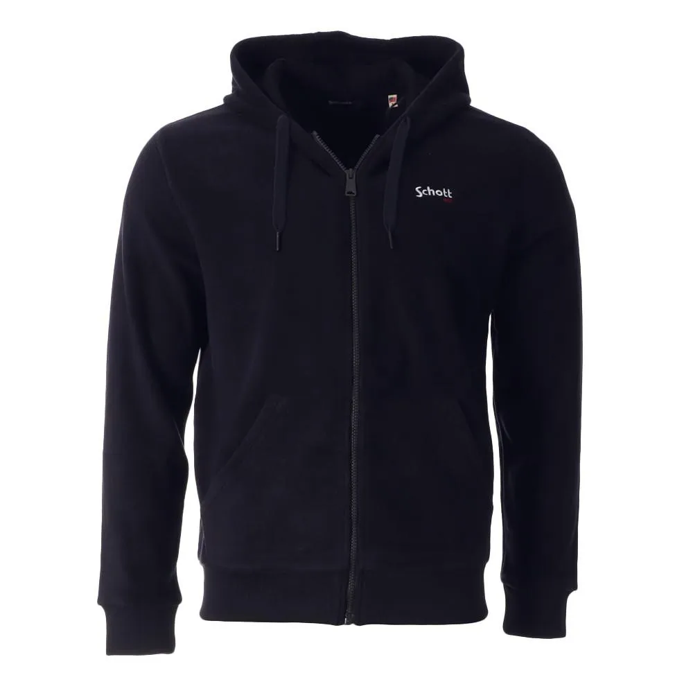 Sweat Zippé Marine Homme Schott Hood