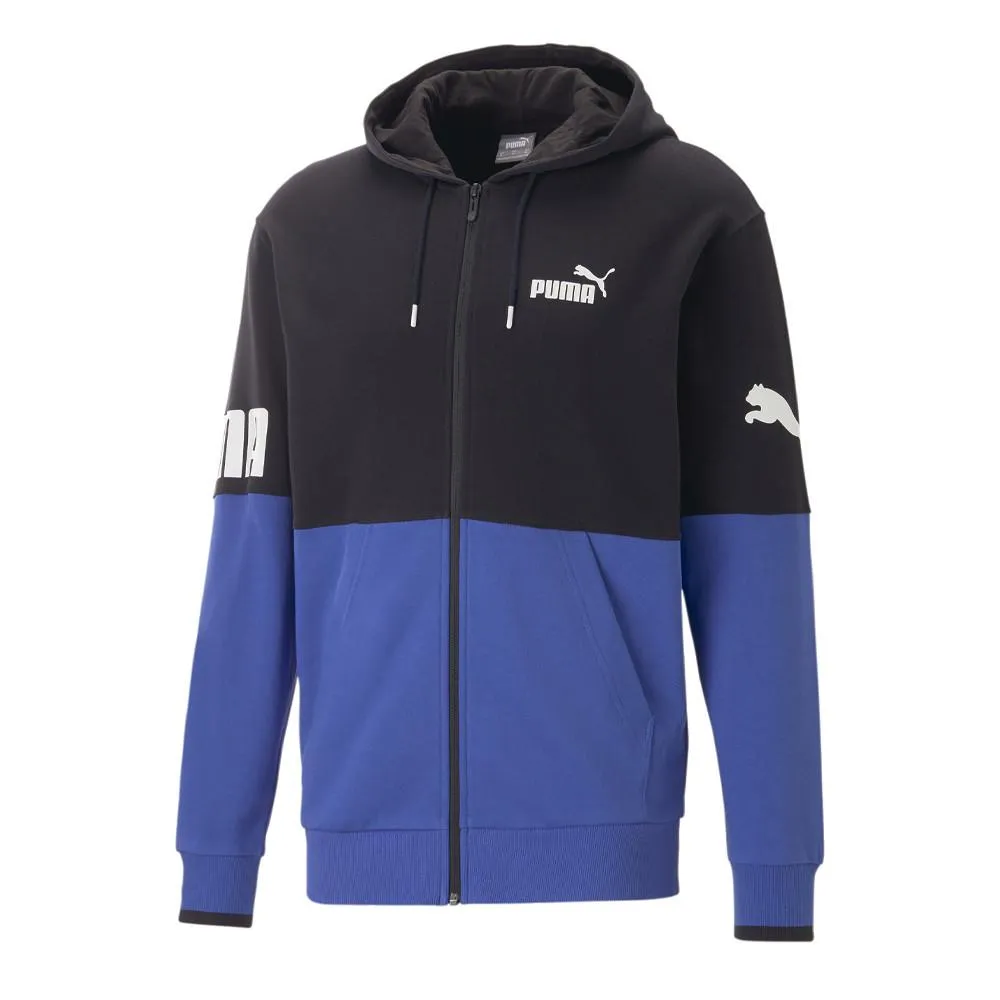 Sweat Zippé Noir/Bleu Homme Puma 673327