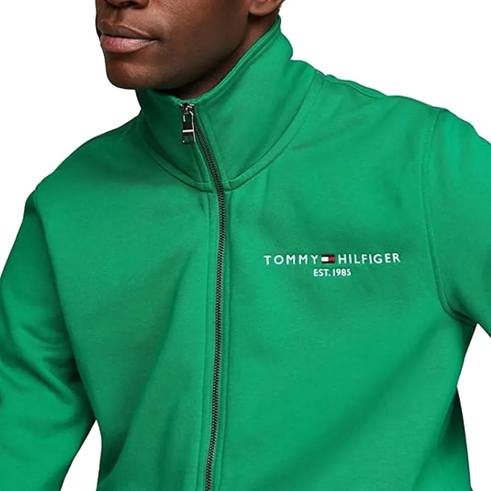 Sweat Zippé Vert Homme Tommy Hilfiger Logo Zip