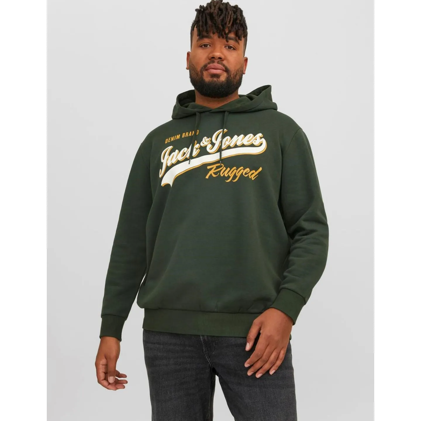 Sweatshirt à Capuche Imprimé JACK&JONES Grande Taille - Disponible de 3XL à 8XL | Style Rétro et Confort Exceptionnel pour H