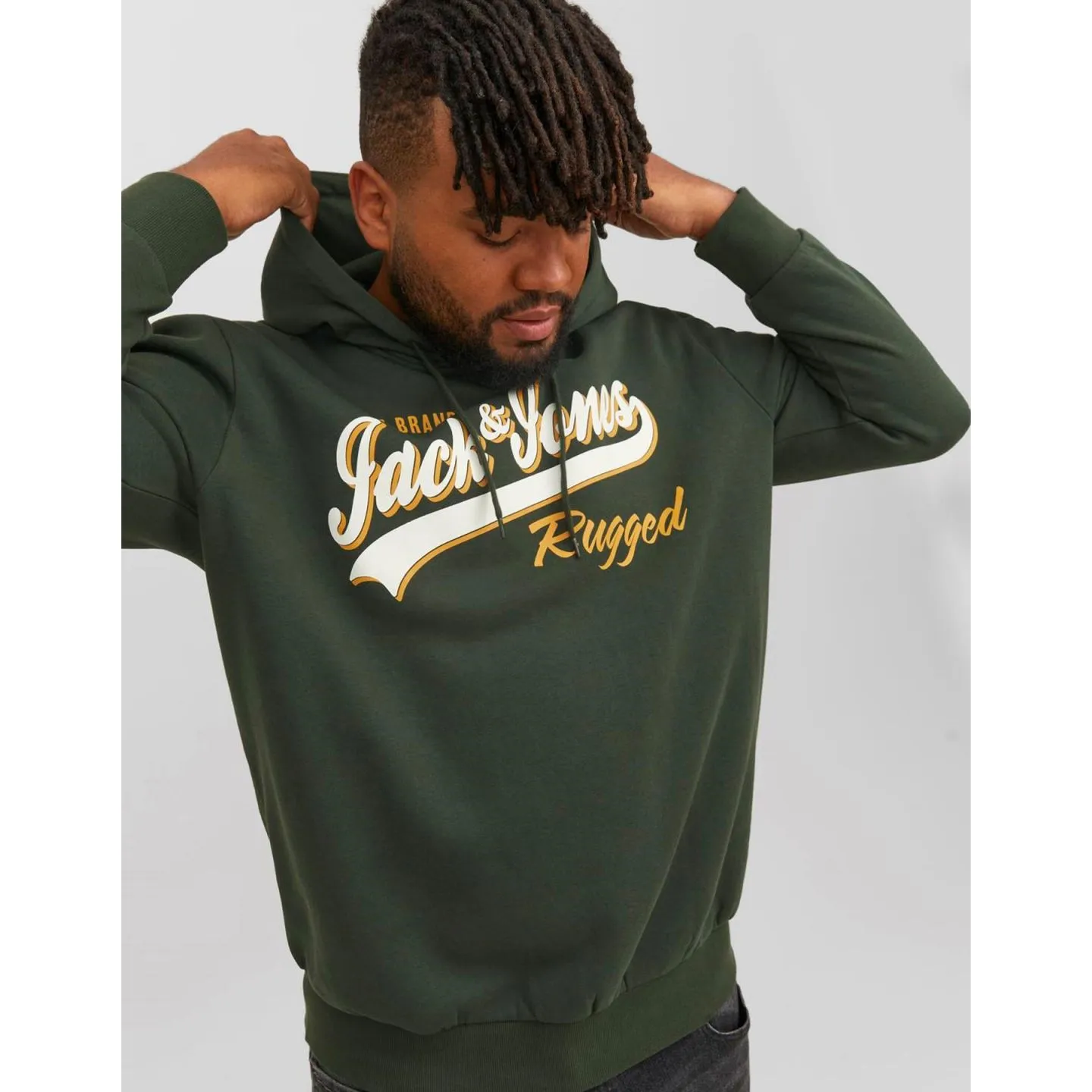 Sweatshirt à Capuche Imprimé JACK&JONES Grande Taille - Disponible de 3XL à 8XL | Style Rétro et Confort Exceptionnel pour H