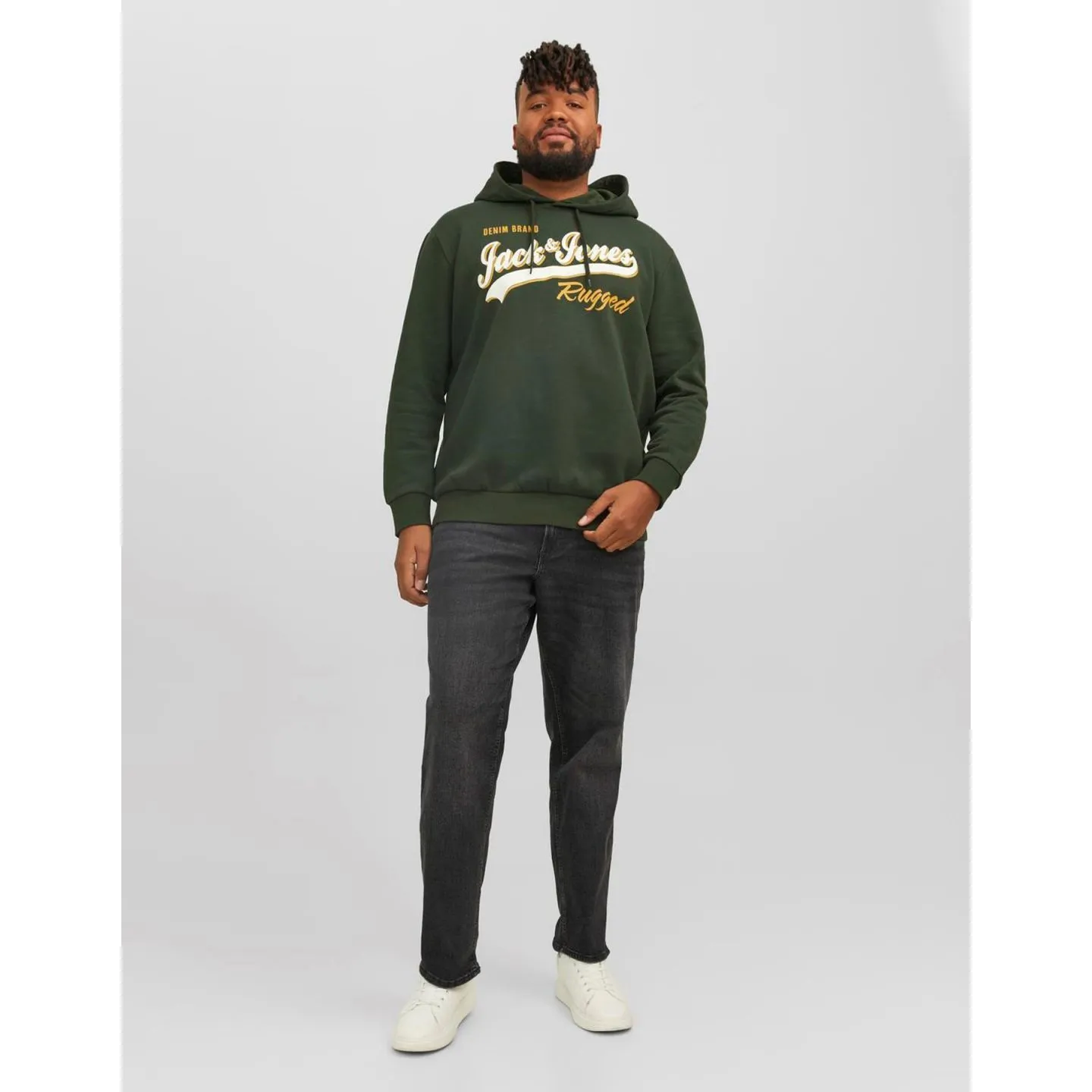 Sweatshirt à Capuche Imprimé JACK&JONES Grande Taille - Disponible de 3XL à 8XL | Style Rétro et Confort Exceptionnel pour H