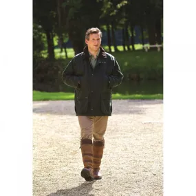 Veste de chasse huilée imperméable en coton huilé ou ciré  avec carnier