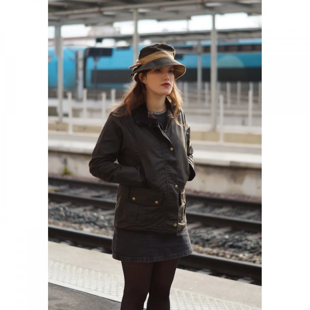 Veste imperméable femme en coton enduit